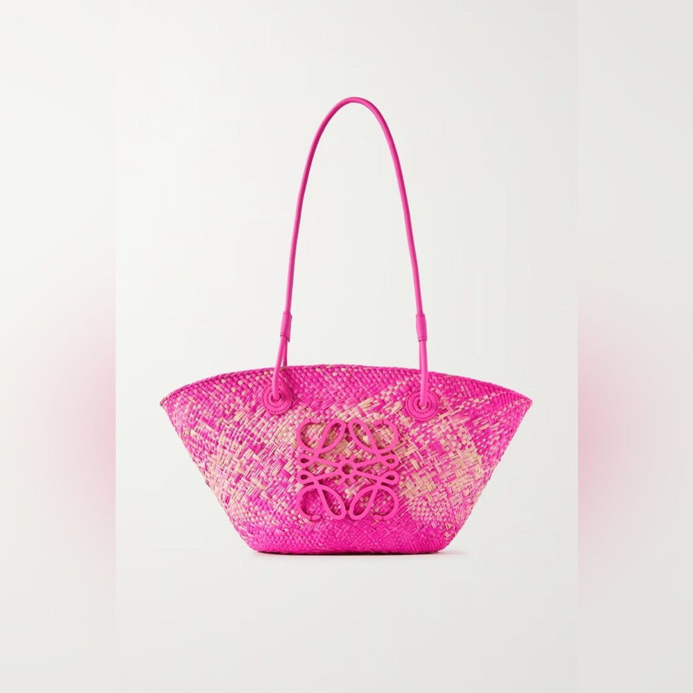 Loewe - + Paula's Ibiza Anagram Ombré Raffia Tote - Pink